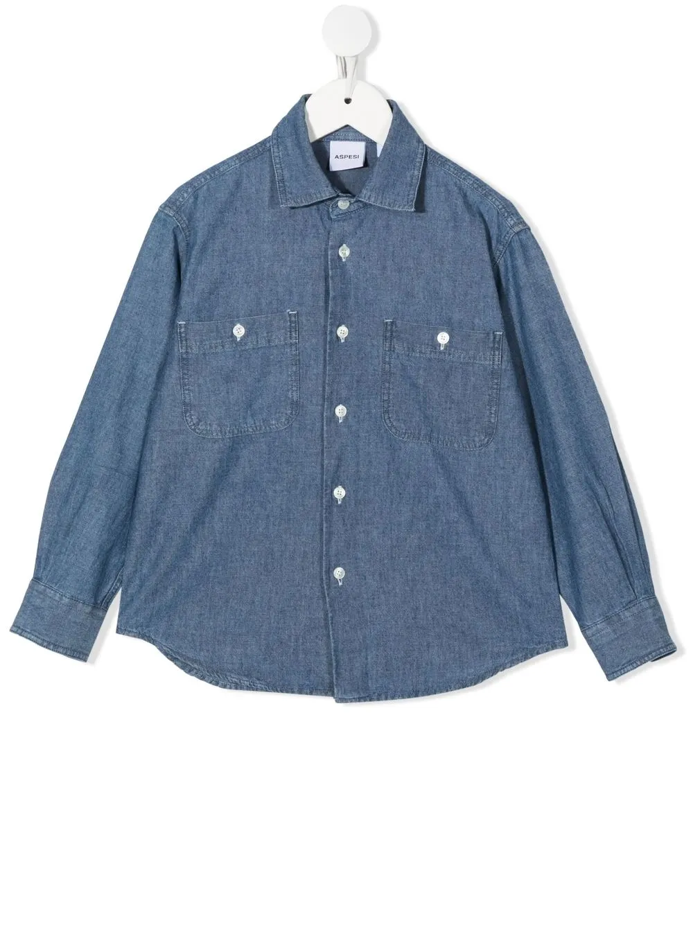 

Aspesi Kids camisa de mezclilla con botones - Azul