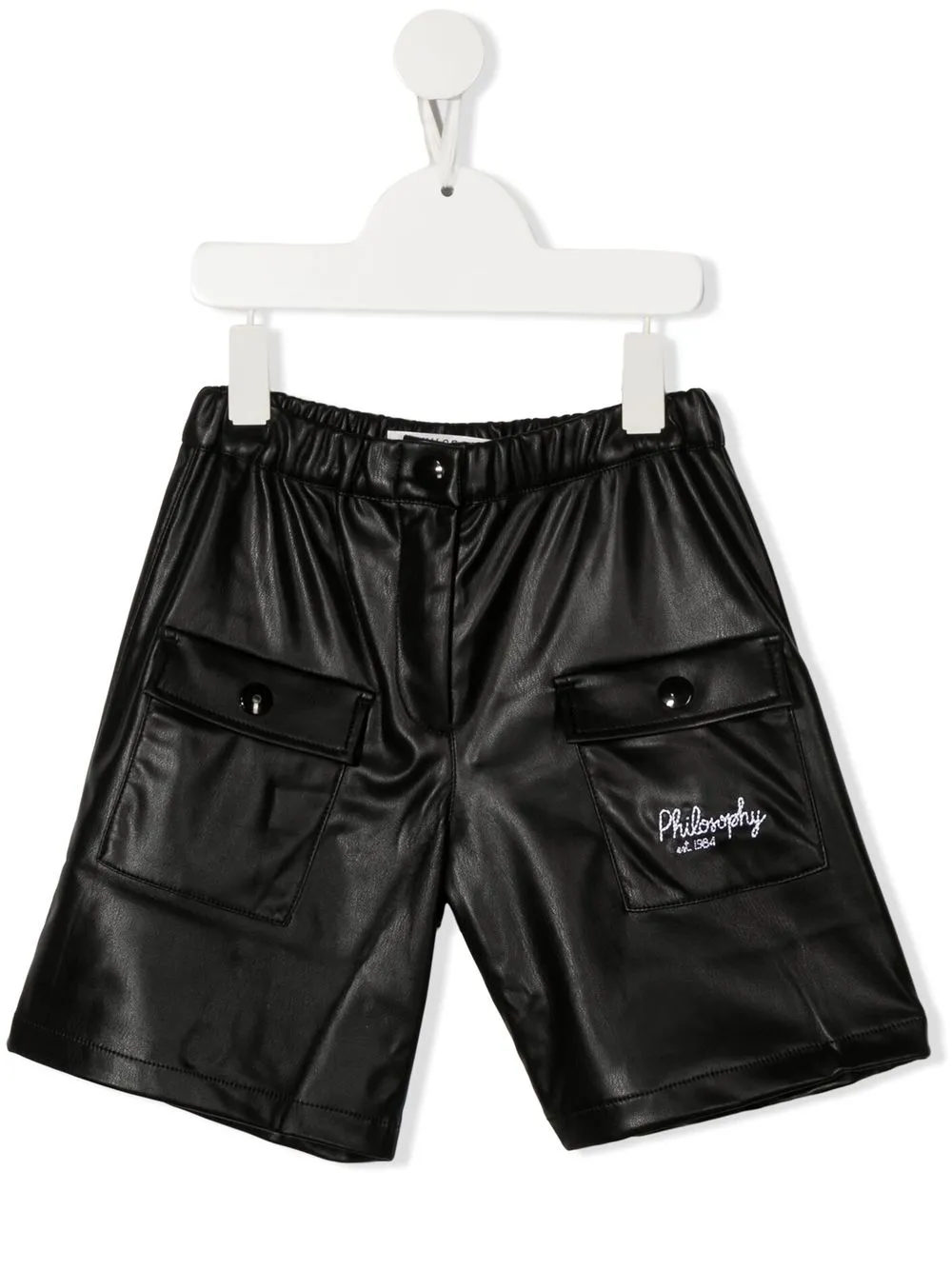 

Philosophy Di Lorenzo Serafini Kids shorts con logo estampado - Negro