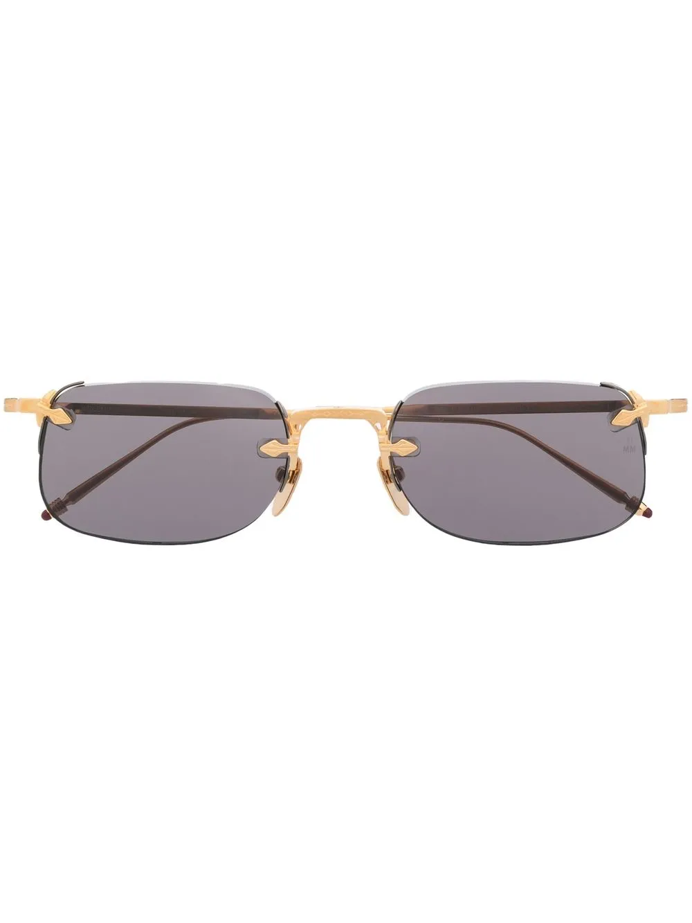 

Jacques Marie Mage lentes de sol Fonda con armazón rectangular - Dorado