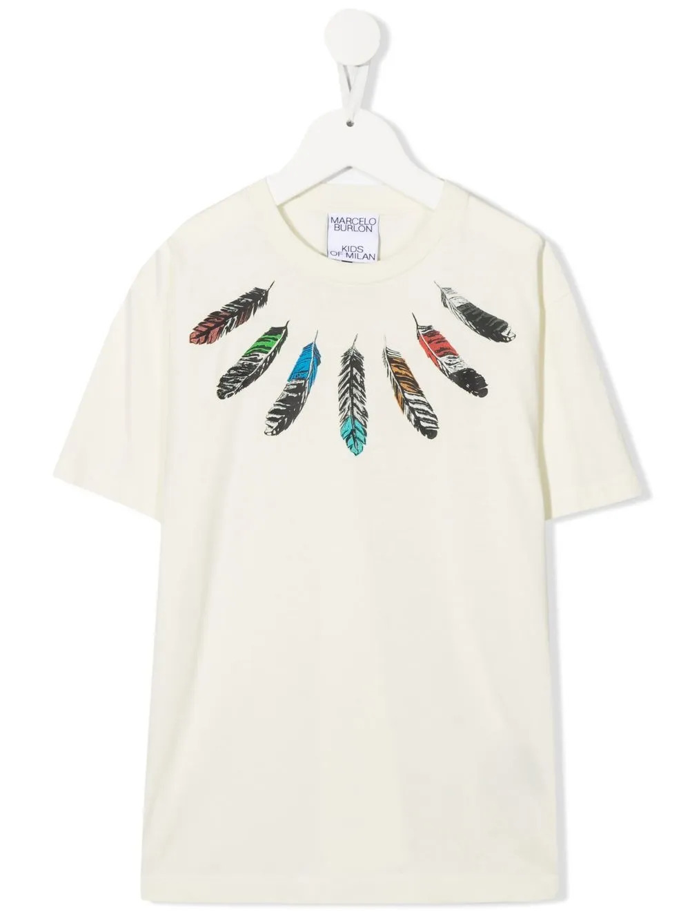 

Marcelo Burlon County Of Milan Kids playera con plumas estampadas - Neutro