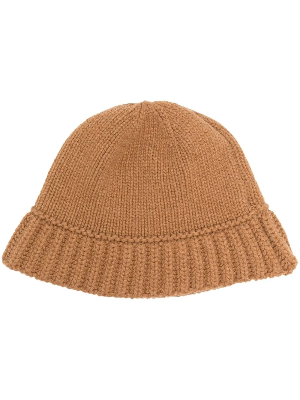 

President’S ribbed-edge flared beanie het - Brown