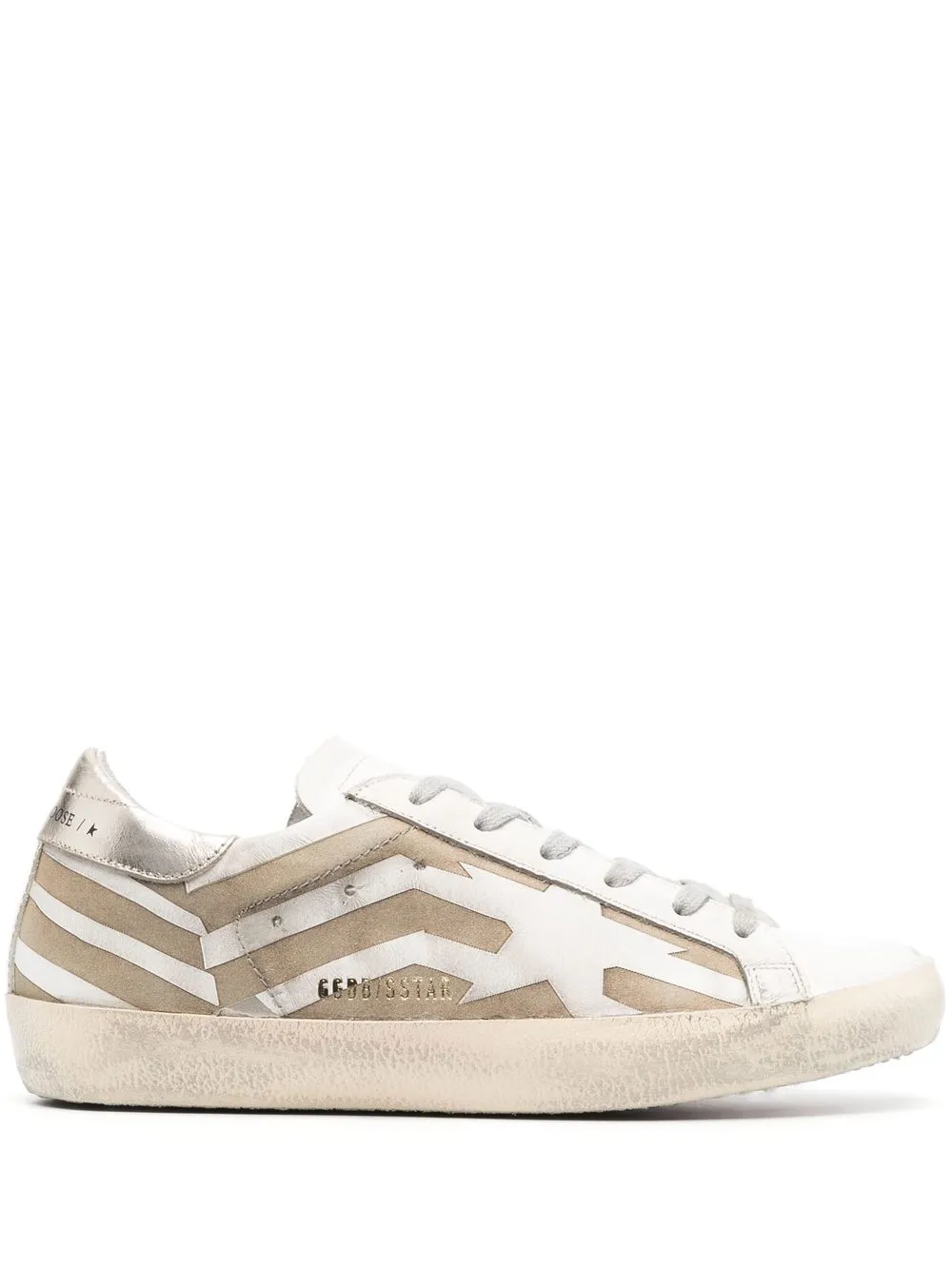 

Golden Goose tenis bajos con efecto envejecido - Blanco