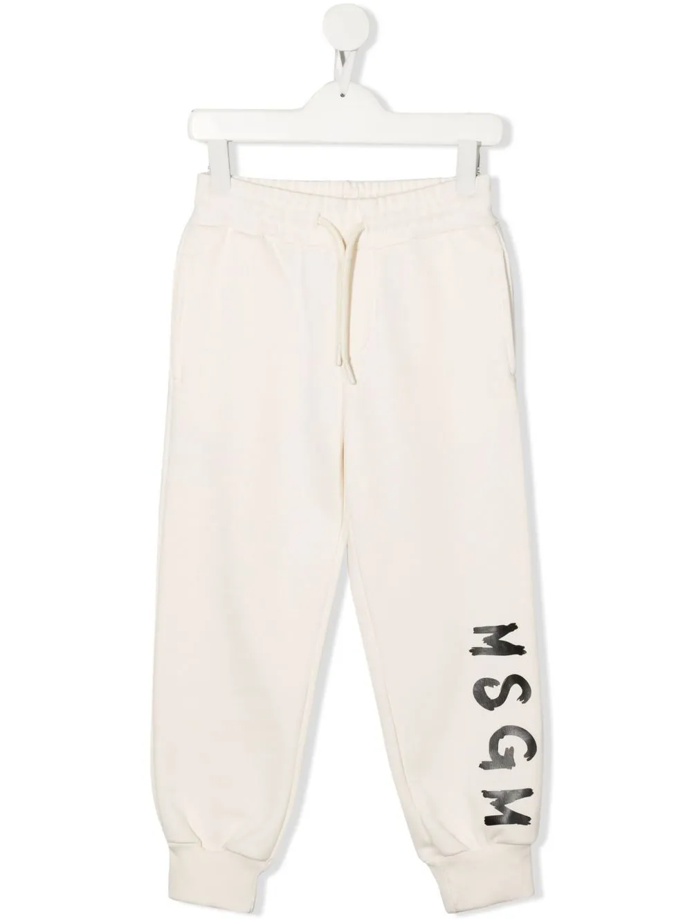 

MSGM Kids logo-print drawstring track pants - Neutrals