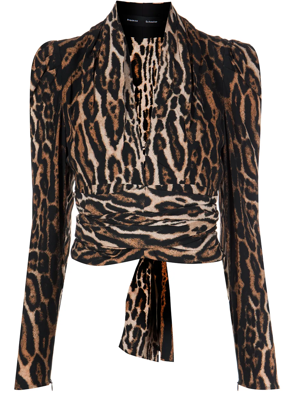

Proenza Schouler leopard print V-neck blouse - Brown