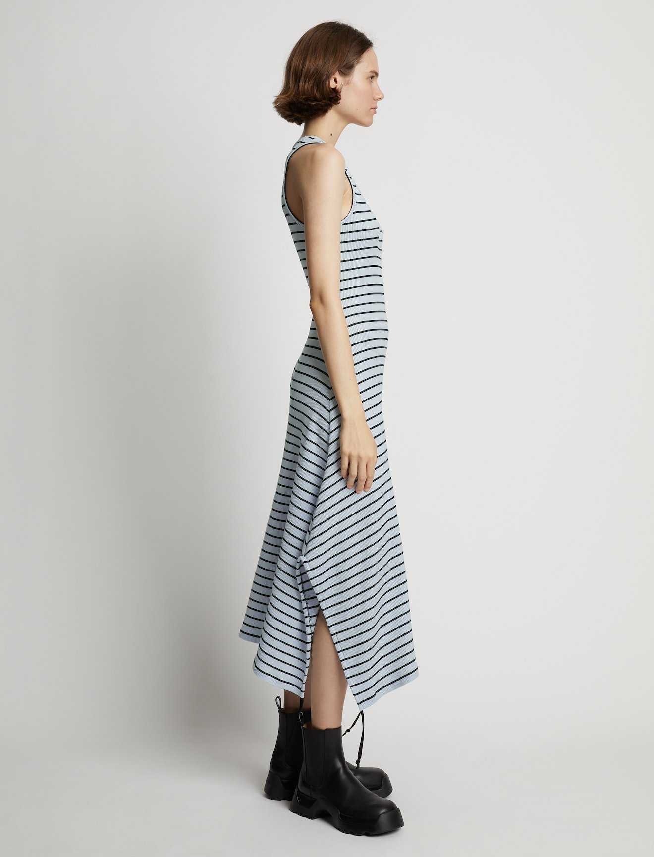 Stripe Rib Sleeveless Dress #1