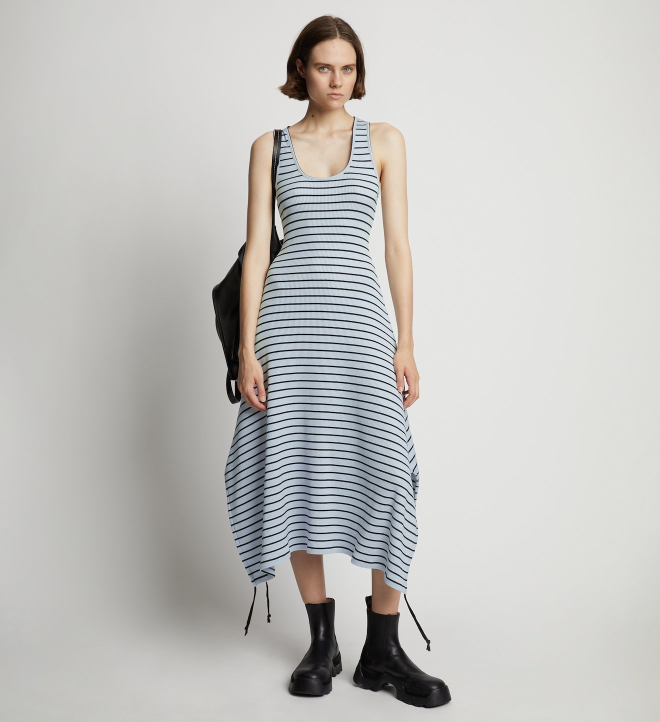 Stripe Rib Sleeveless Dress