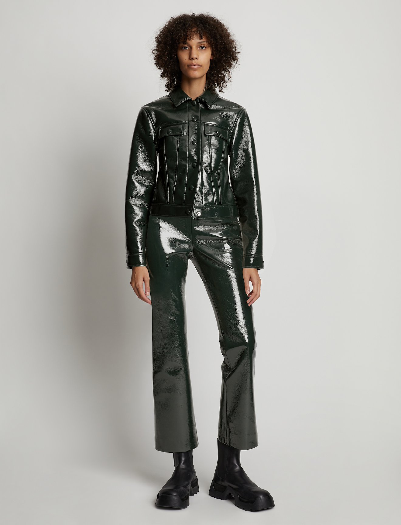 Vinyl Cropped Jacket #1