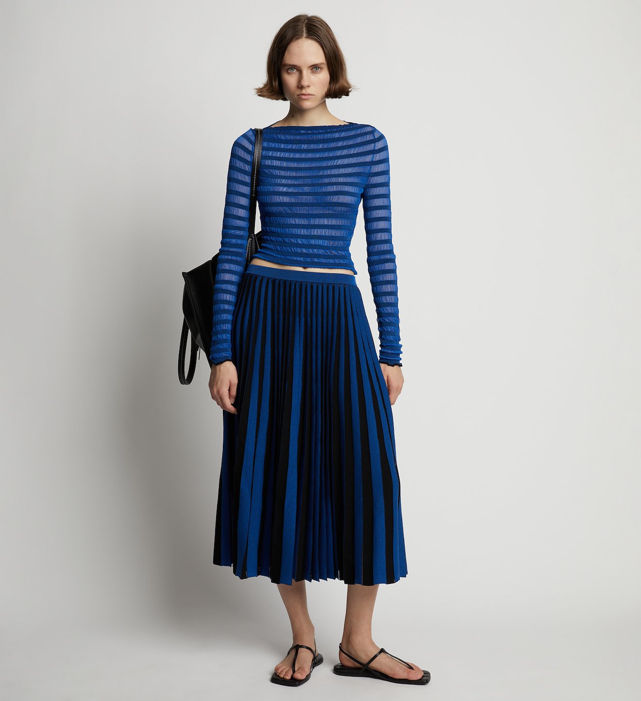 Sheer Stripe Knit Skirt