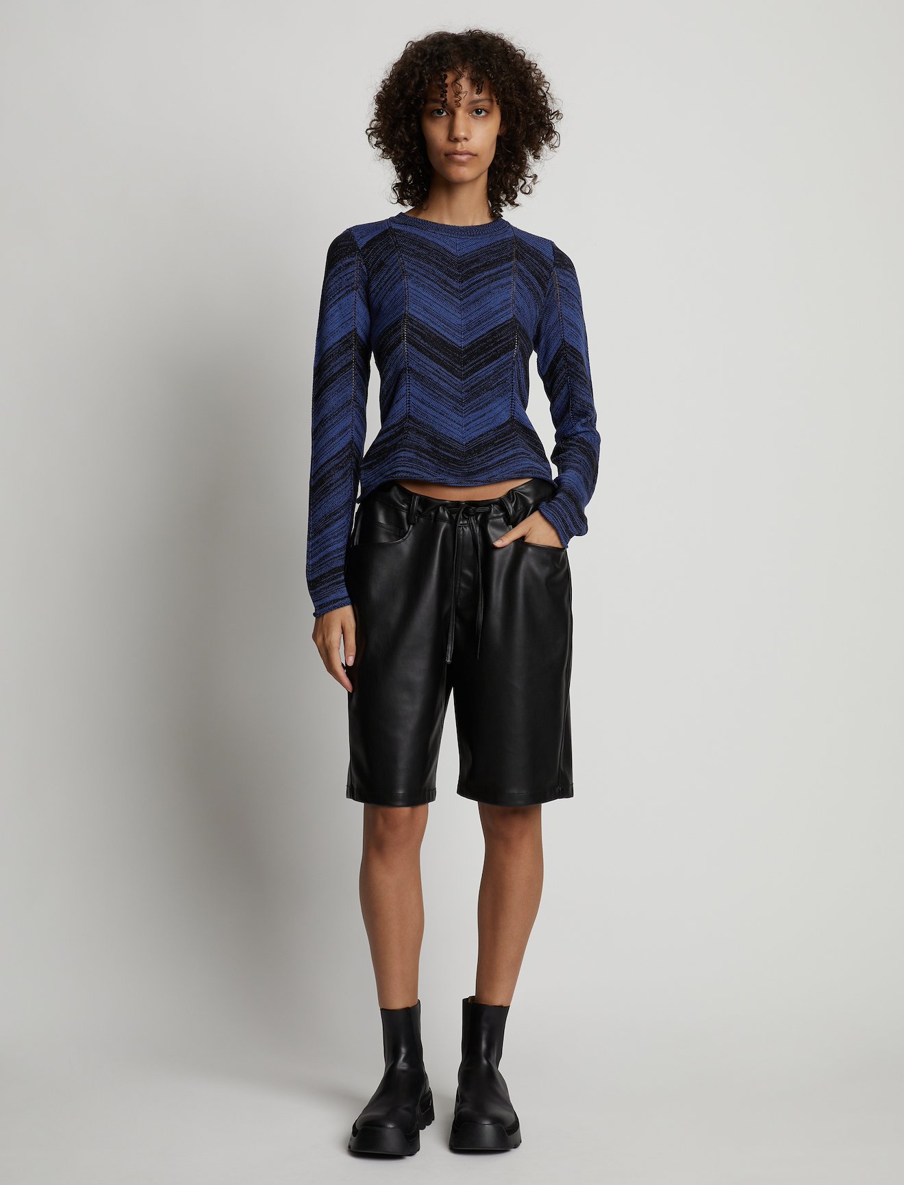Marled Stripe Knit Sweater #1