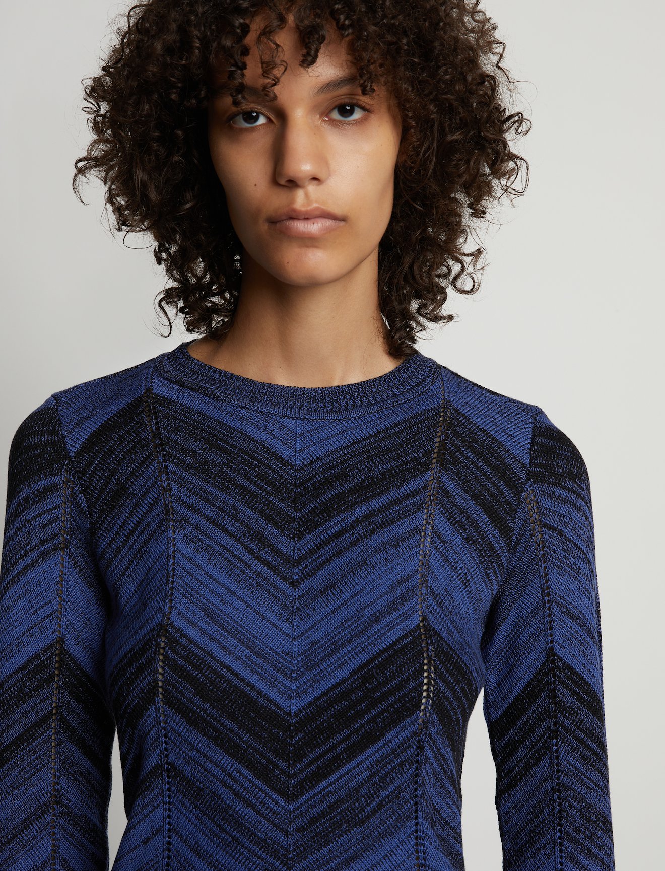 Marled Stripe Knit Sweater #4