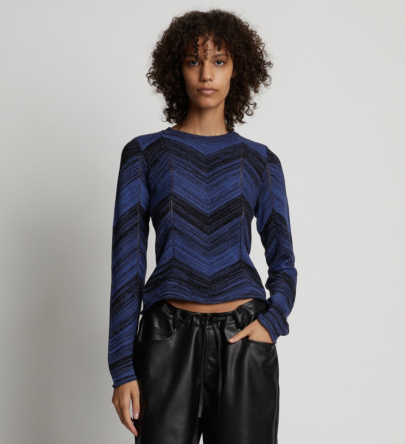 Marled Stripe Knit Sweater