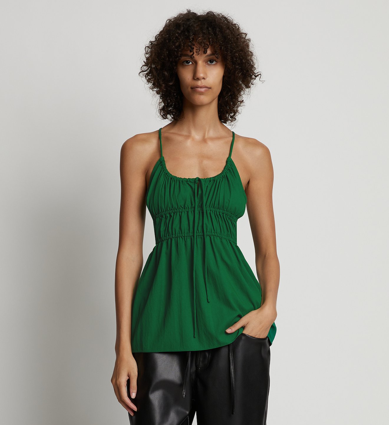 Drapey Suiting Ruched Top