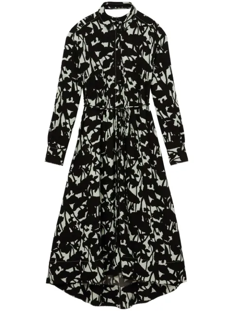 Proenza Schouler White Label floral-print long-sleeve shirt dress