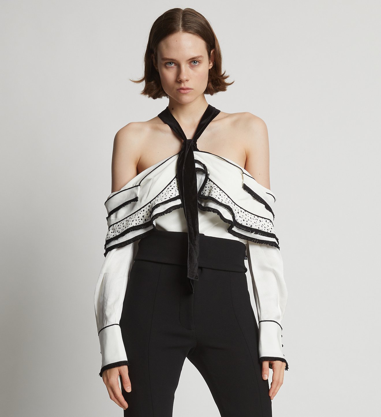 Textured Viscose Crepe Top