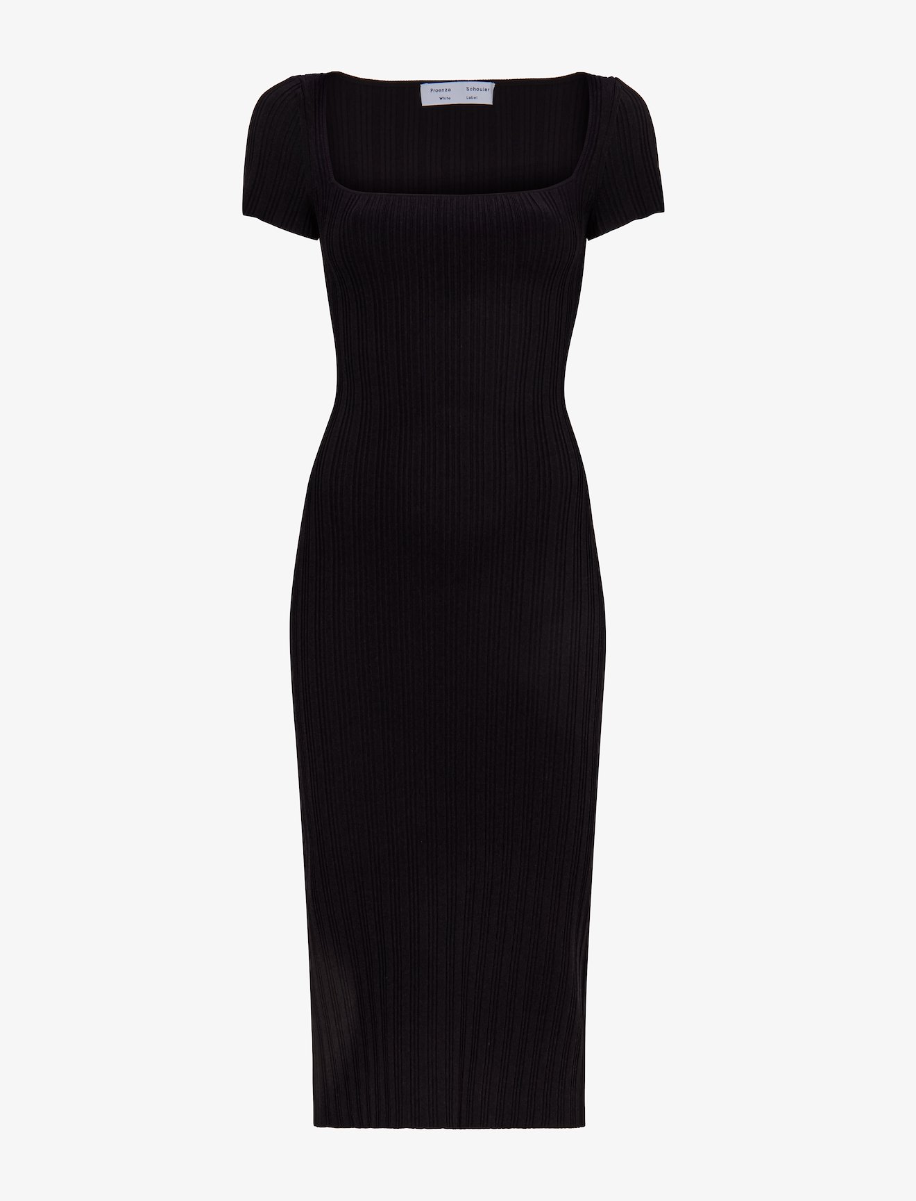 Rib Knit Short Sleeve Dress #4