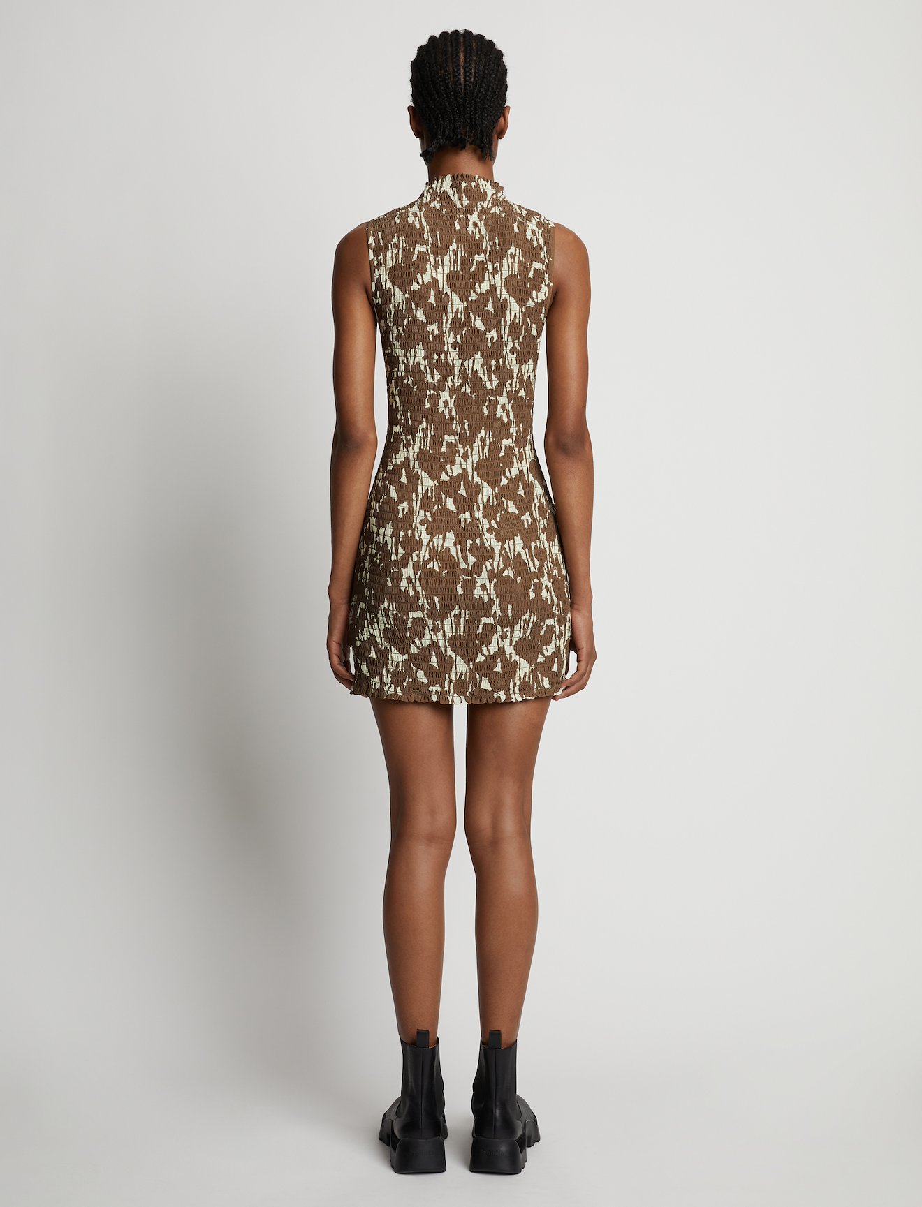 Printed Smocked Mini Dress #2