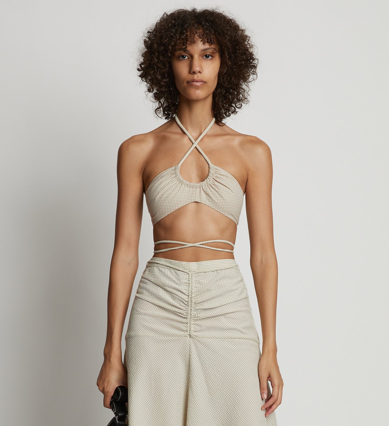 Gingham Halter Bralette