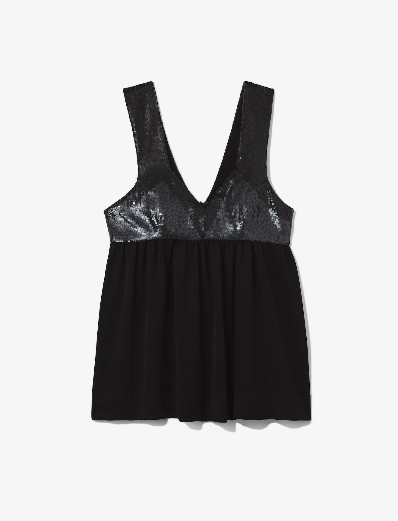 Textured Crepe Sequin Tank #5