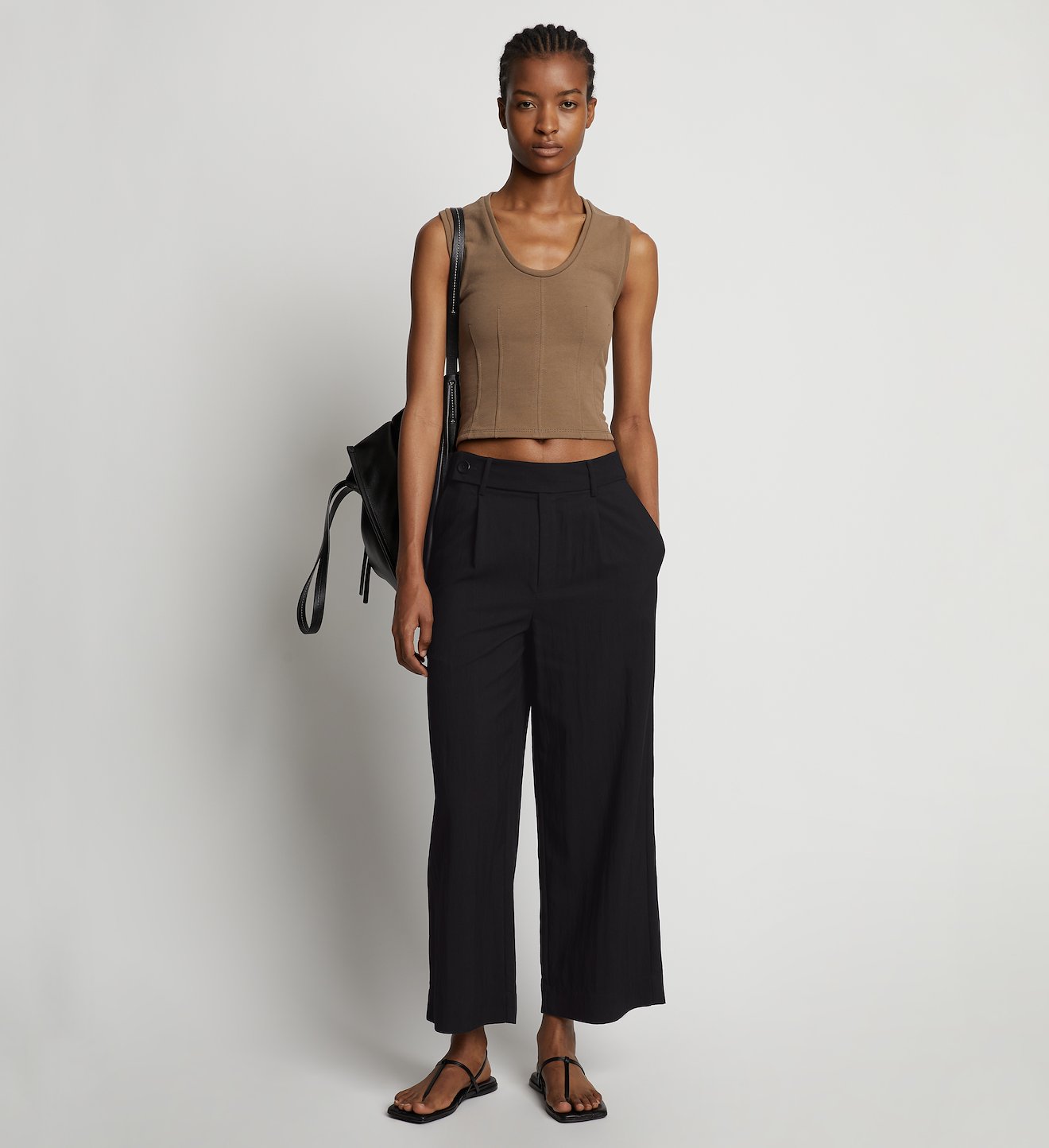 Drapey Suiting Wide Leg Pant