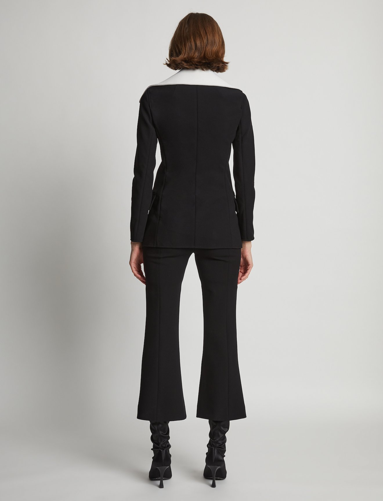 Wool Bi-Stretch Suiting Blazer in black/white multi | Proenza Schouler