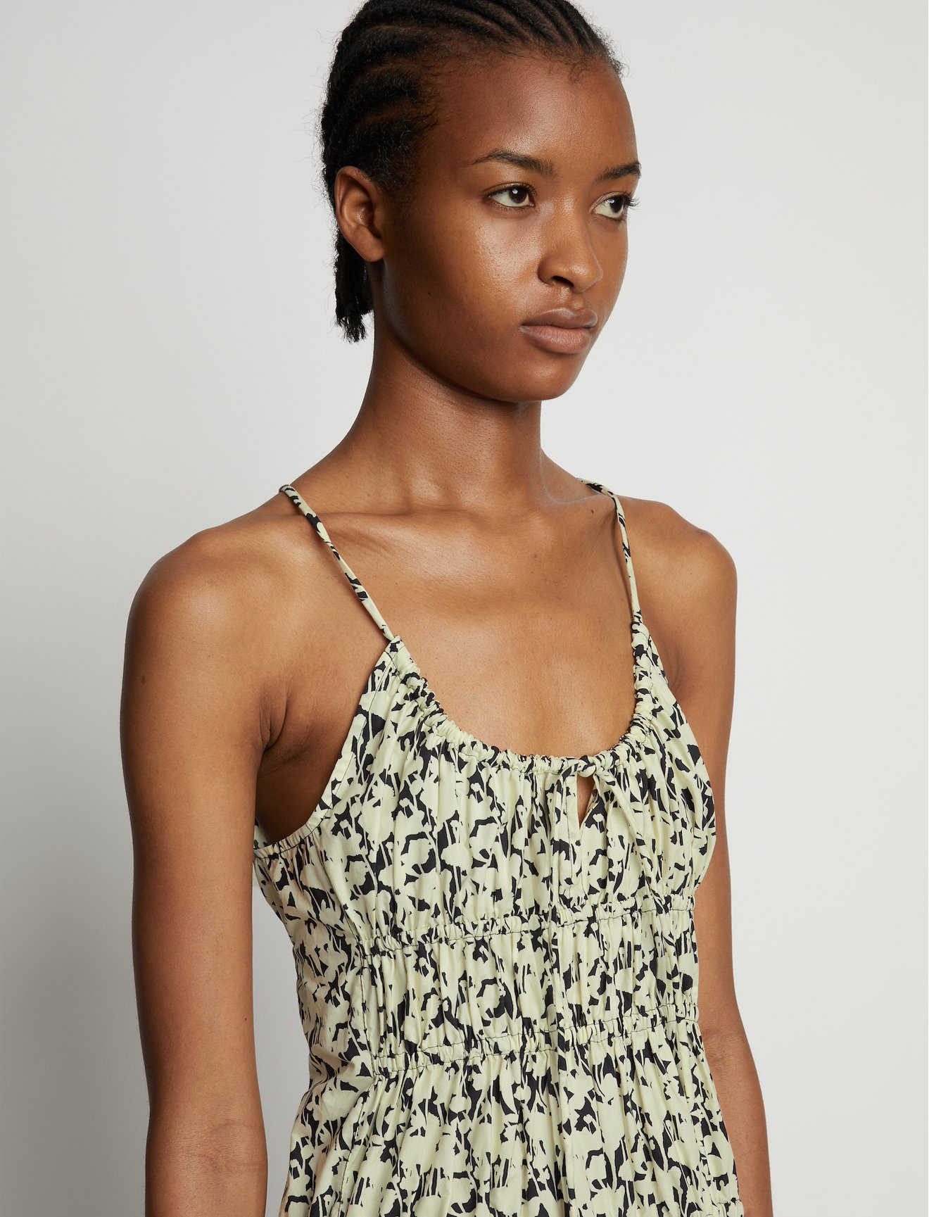 Floral Poplin Ruched Dress #3