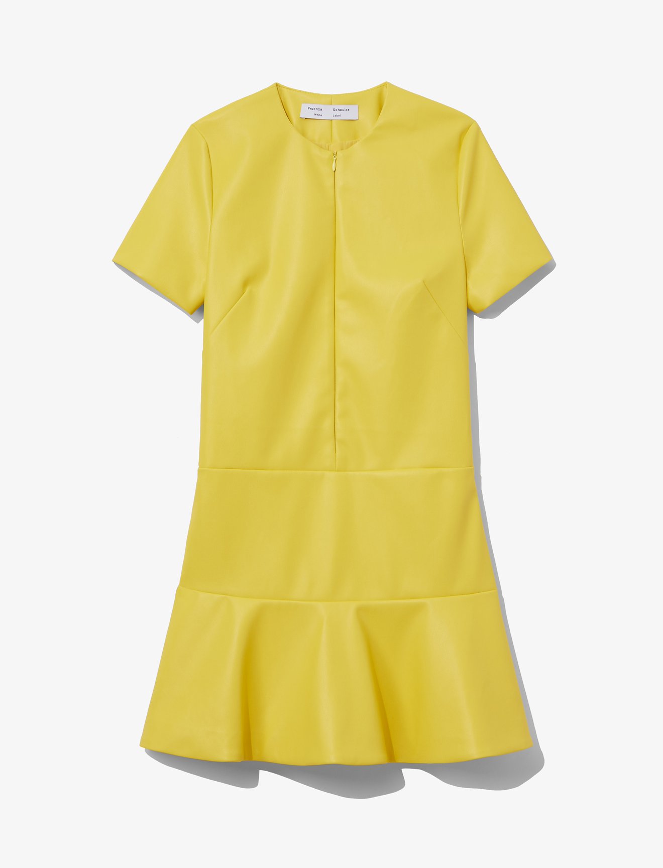 Faux Leather Ruffle Mini Dress #4