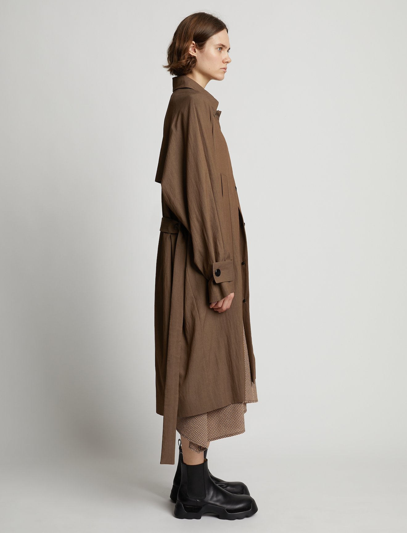 Drapey Suiting Trench Coat #1