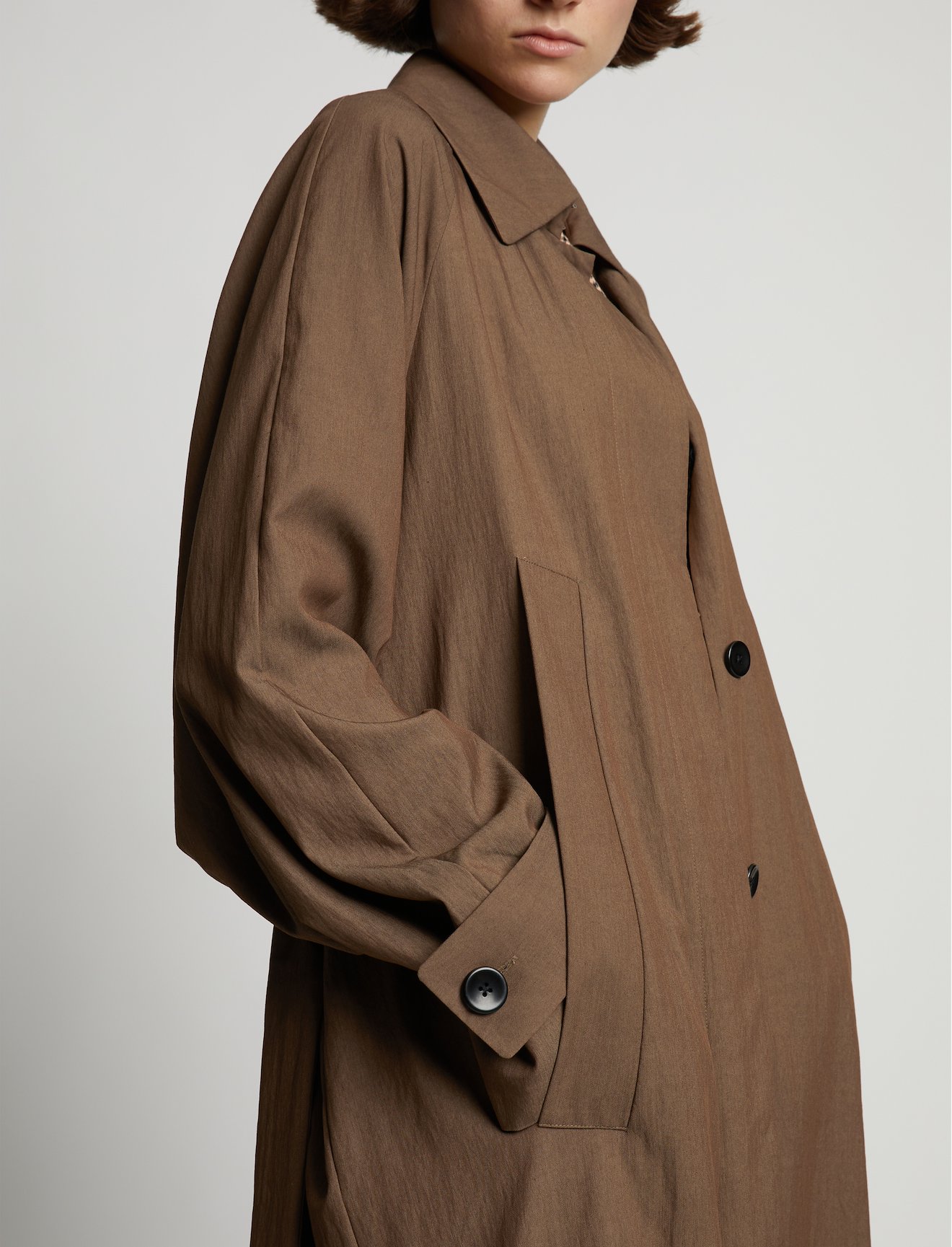 Drapey Suiting Trench Coat #3