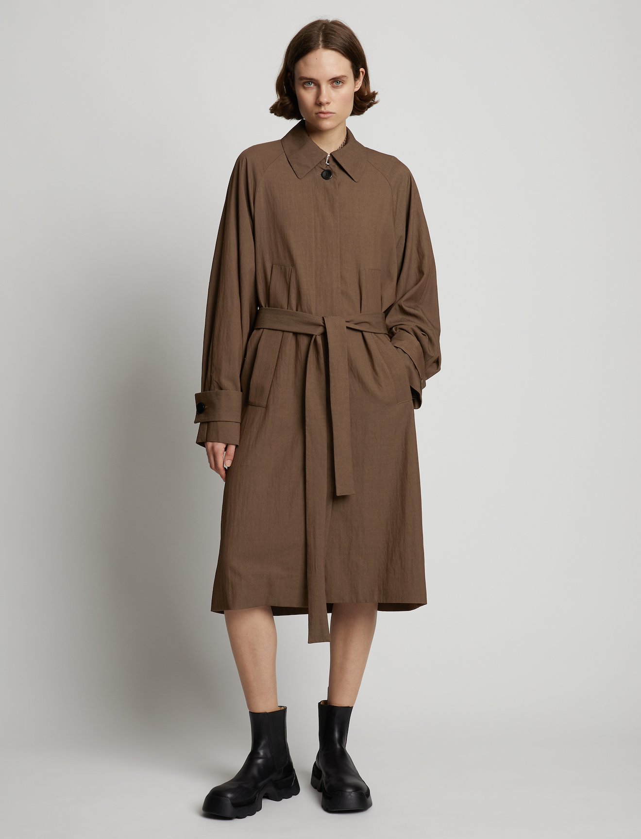 Drapey Suiting Trench Coat #5