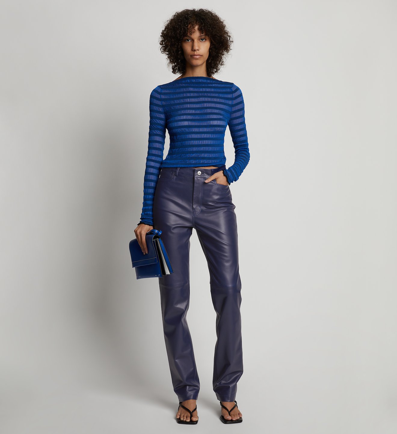 Leather Straight Pants