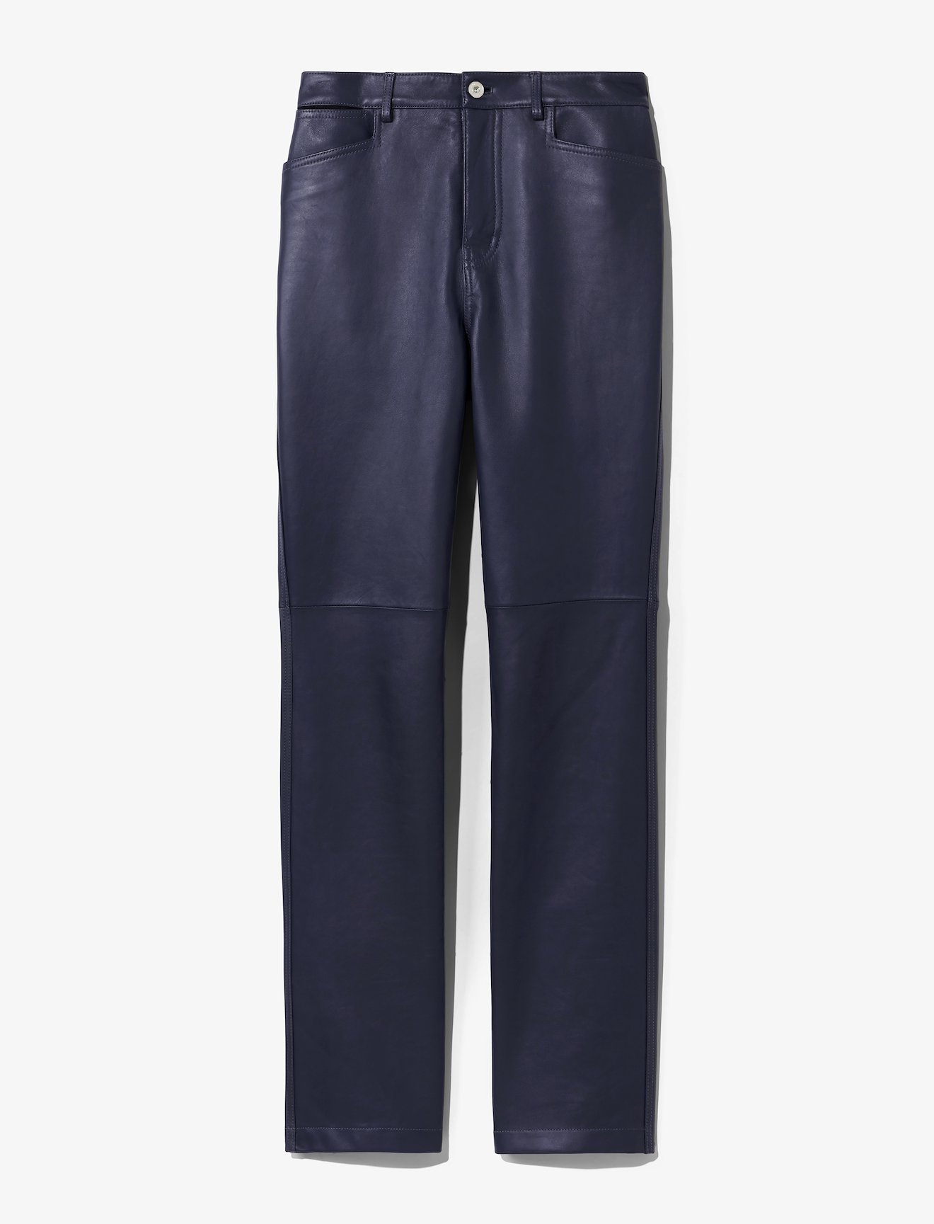 Leather Straight Pants #4