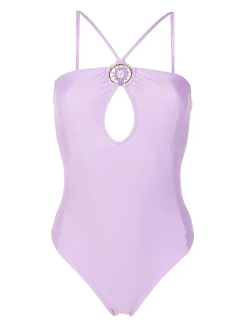 Amir Slama top tejido de crochet con cuello halter