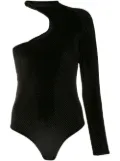 Amir Slama single-sleeve velvet body - Black