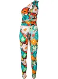 Amir Slama floral-print one-shoulder jumpsuit - Multicolour