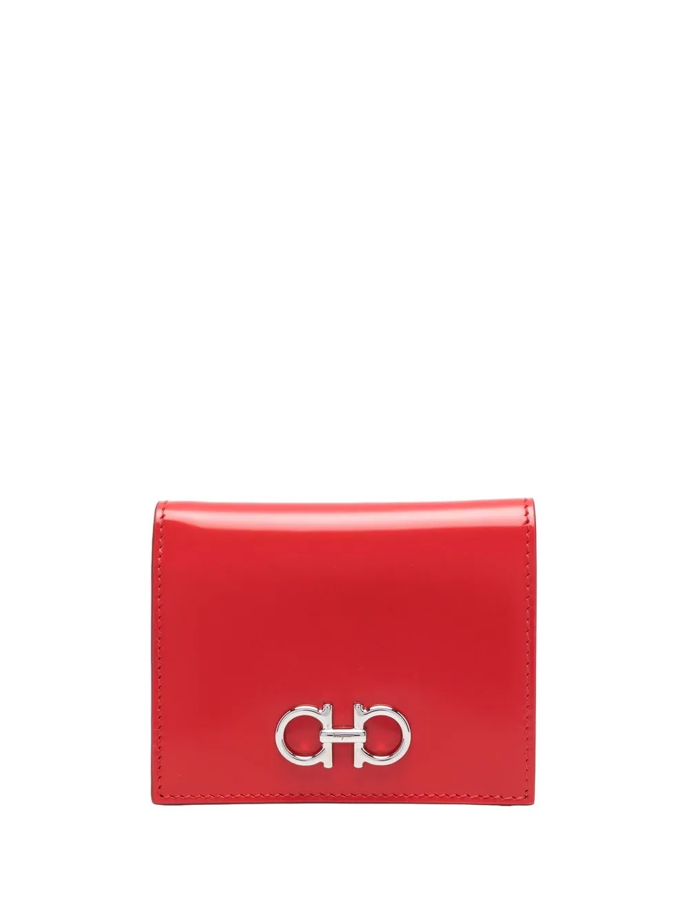 

Ferragamo cartera con placa del logo - Rojo