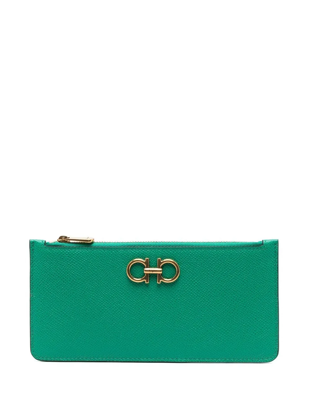 

Ferragamo logo-plaque leather wallet - Green