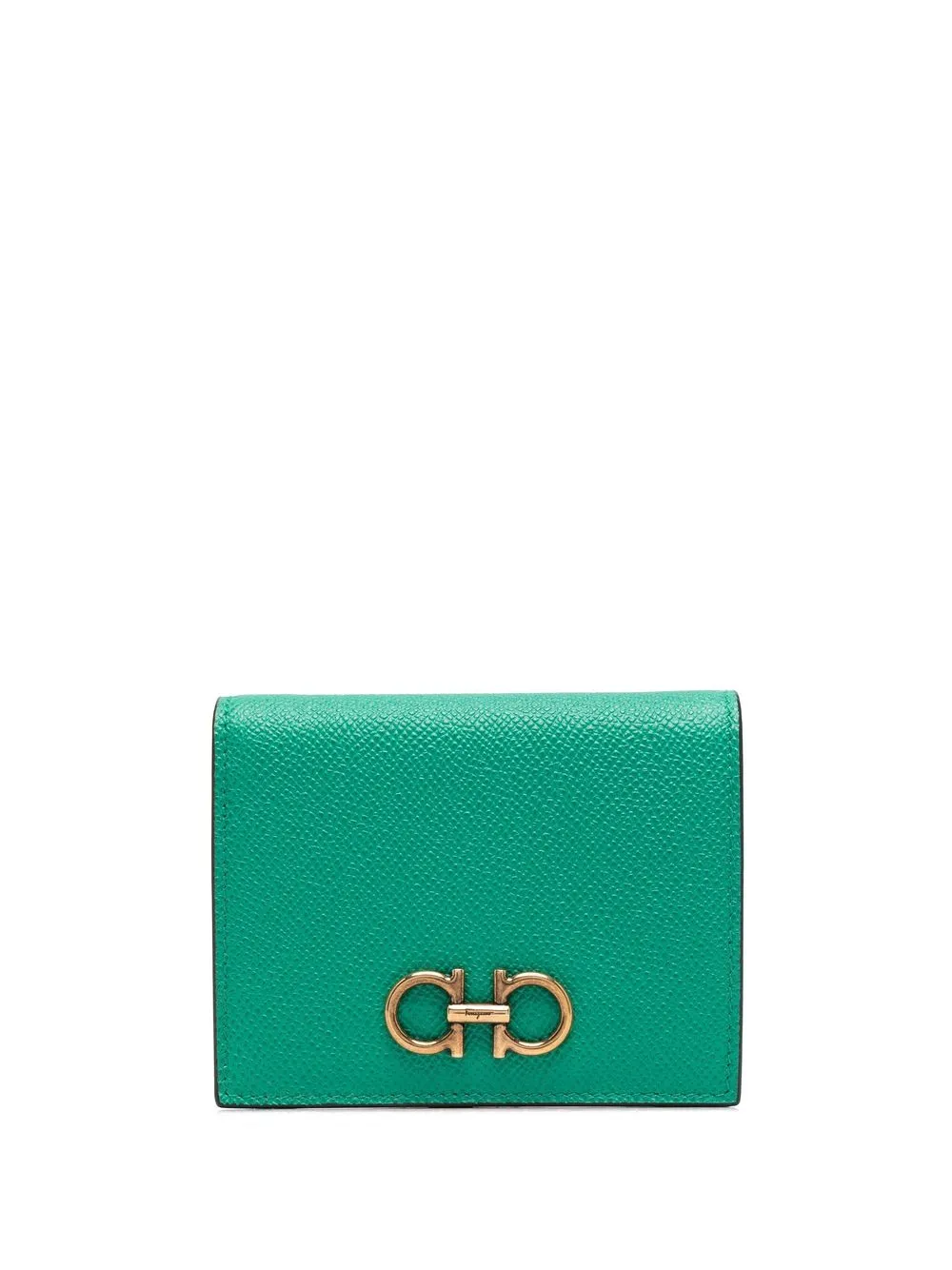 

Ferragamo logo-plaque leather wallet - Green