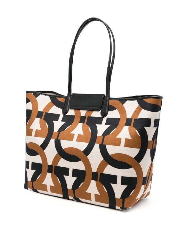 leather monogram-print tote bag, FENDI