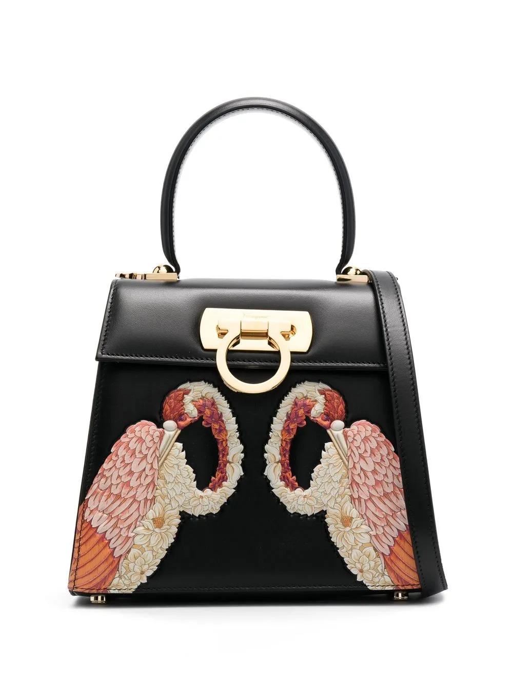 Ferragamo Graphic-print Tote Bag In Black