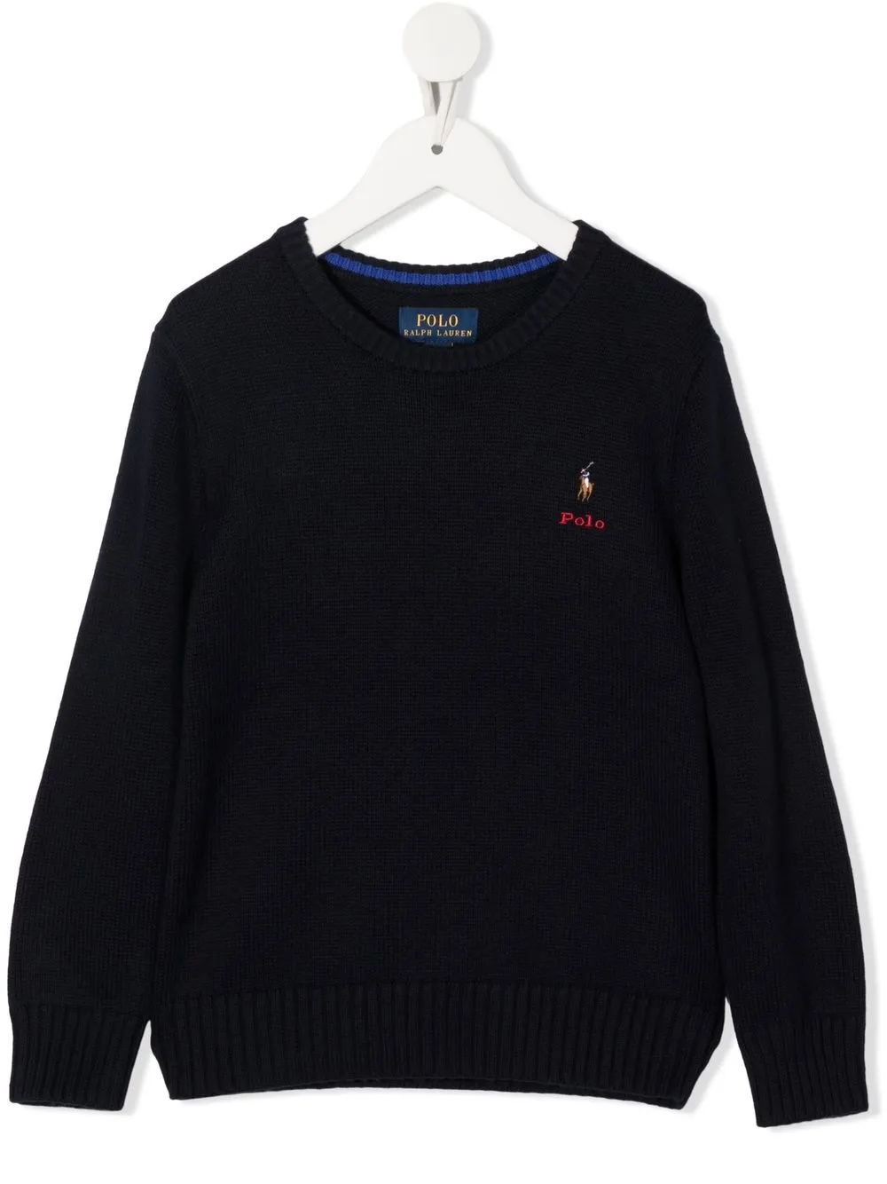 

Ralph Lauren Kids suéter con logo bordado - Azul