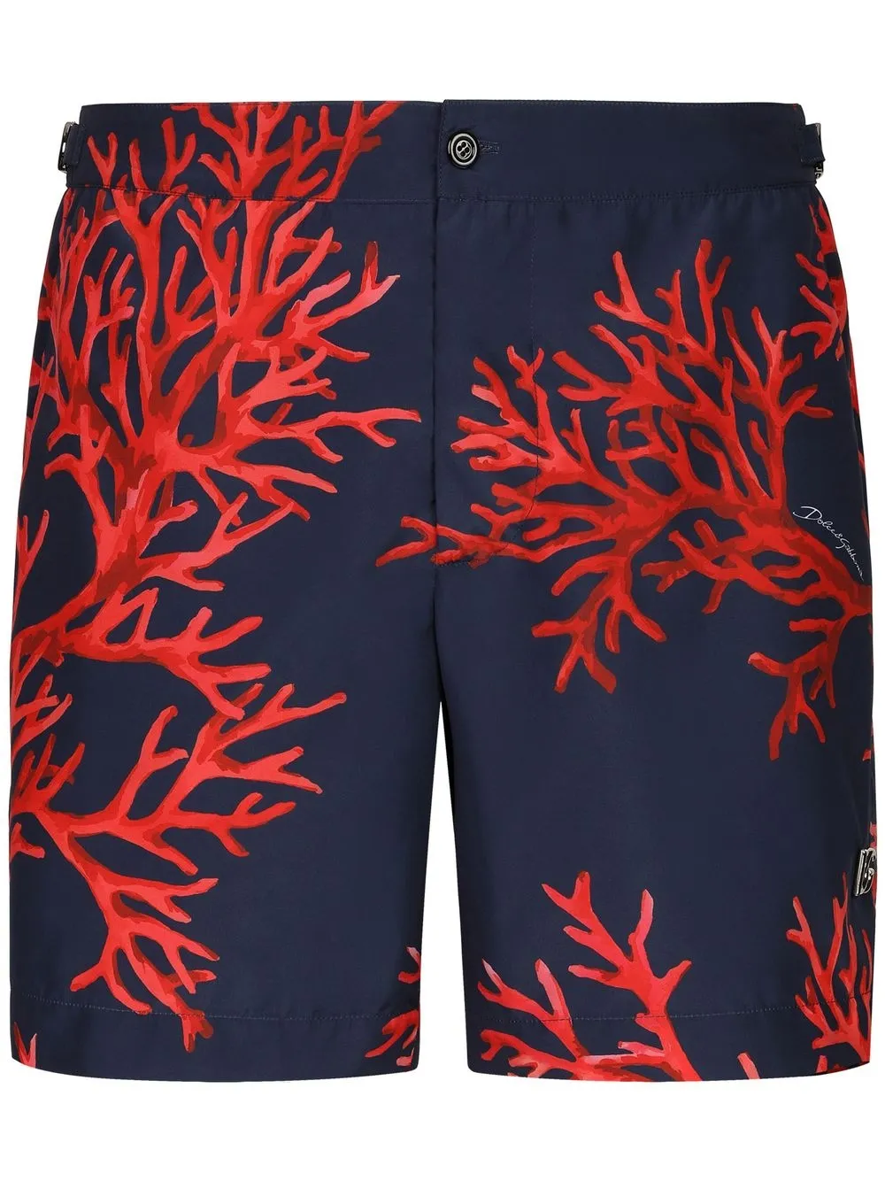 

Dolce & Gabbana coral-print swim shorts - Blue