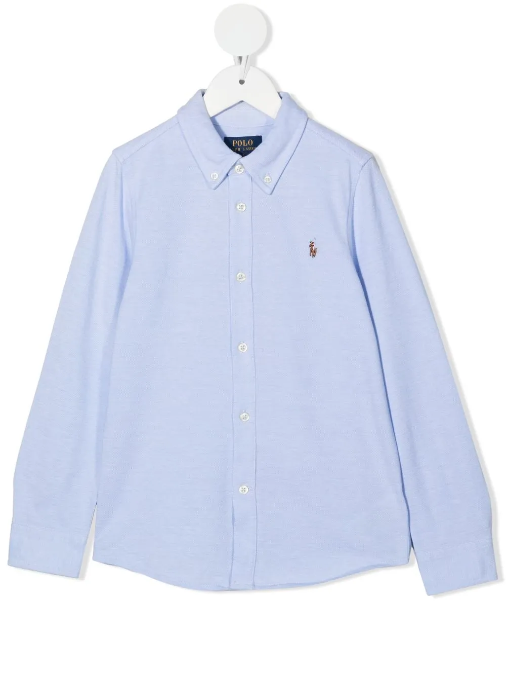 

Ralph Lauren Kids Polo Pony-embroidered shirt - Blue