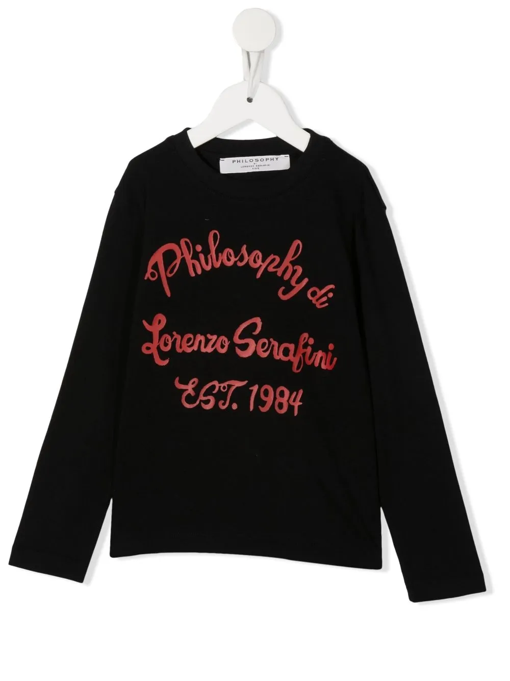 

Philosophy Di Lorenzo Serafini Kids playera manga larga con logo estampado - Negro