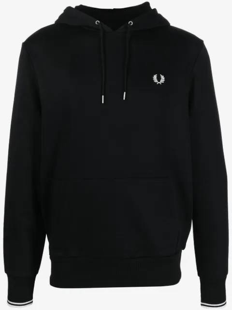 Fred Perry embroidered-logo detail hoodie