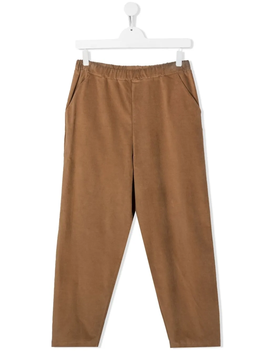 

Douuod Kids TEEN velvet-effect track pants - Brown