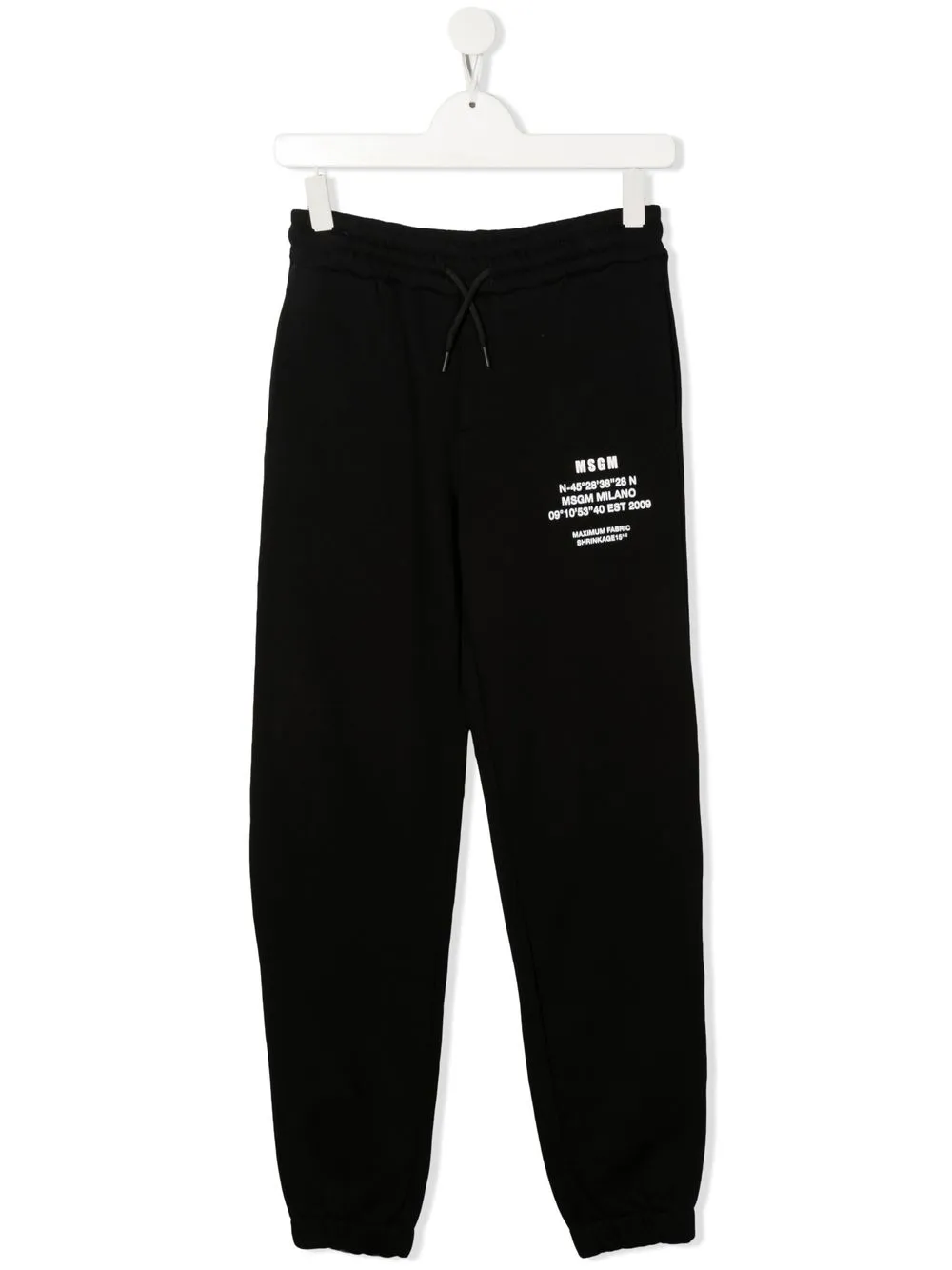 

MSGM Kids pants con estampado Address - Negro