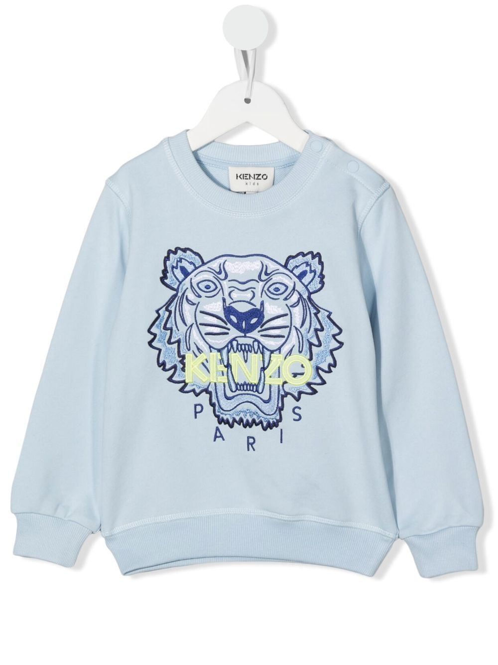 

Kenzo Kids sudadera con logo Tiger bordado - Azul