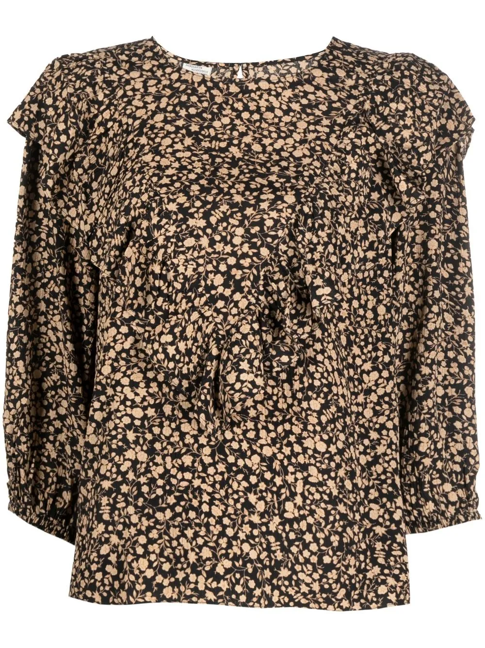 

Baum Und Pferdgarten blusa con estampado floral y volantes - Negro