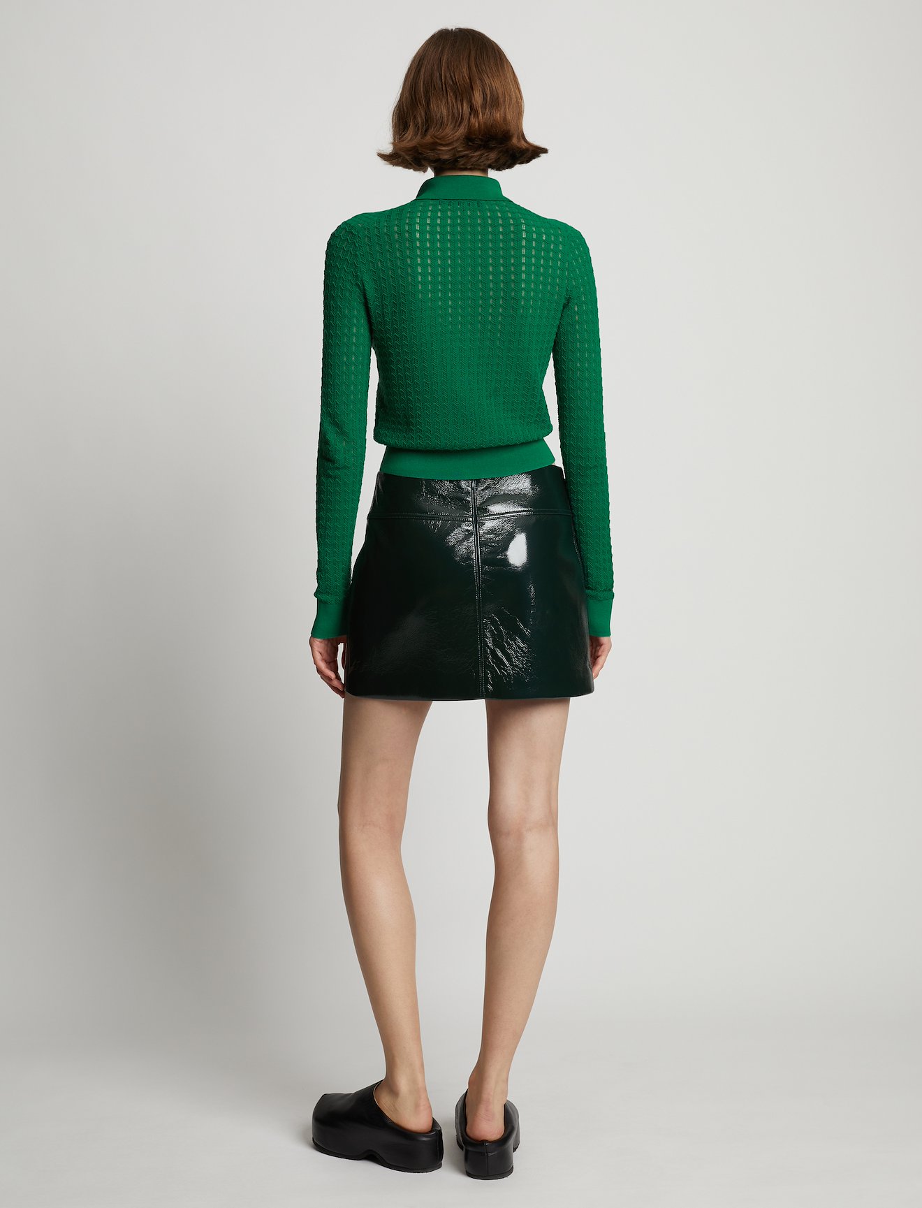 Sheer Cotton Long Sleeve Polo #3