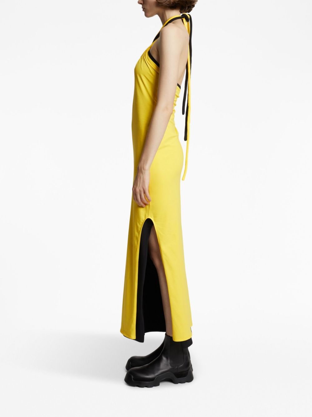 Shop Proenza Schouler White Label Halterneck Maxi Dress In Yellow